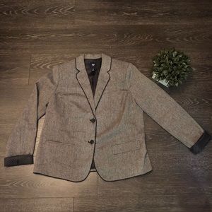 Gray/Black Blazer, polka dot lining